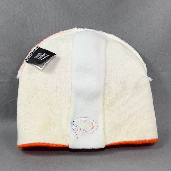 Chicago Bears NFL Beanie Skull Cap Hat Reebok Orange Ski Knit Winter Stripe Mens - Picture 13 of 14